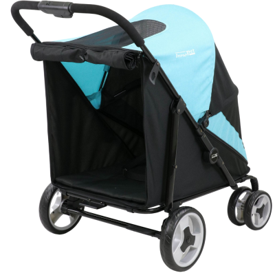 innopet-mammut-hundebuggy-blau-schwarz-hinteransicht