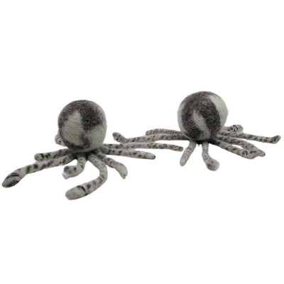 Nachhaltiges Hundespielzeug Oktopus braun aus Bio-Wollfilz - 100% schadstofffrei