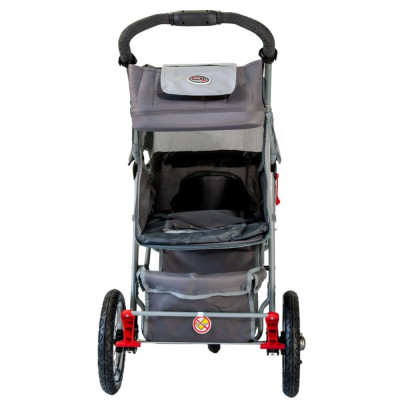 innopet-comfort-air-eco-hundebuggy-hellgrau-dunkelgrau-hinteransicht-offen