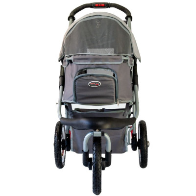 innopet-comfort-air-eco-hundebuggy-hellgrau-dunkelgrau-vorderansicht