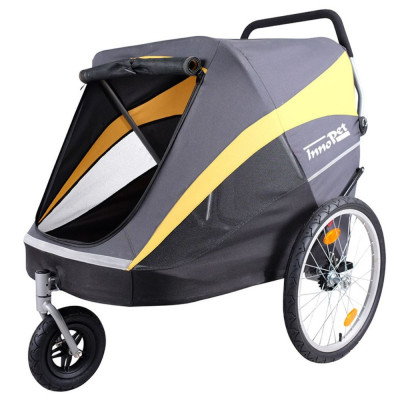 innopet-hercules-trailer-hundebuggy-grau-gelb