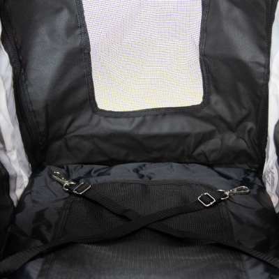 innopet-comfort-efa-eco-hundebuggy-grau-schwarz-liegeflaeche-hund