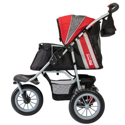 innopet-comfort-efa-eco-hundebuggy-rot-schwarz-seitenansicht