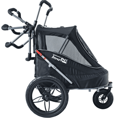 innopet-sporty-trailer-evr-hundebuggy-schwarz-seitenansicht-lenkstange
