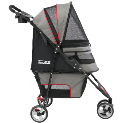 innopet-avenue-hundebuggy-grau-rot-seitenansicht