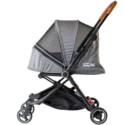 innopet-city-hundebuggy-grau-seitenansicht