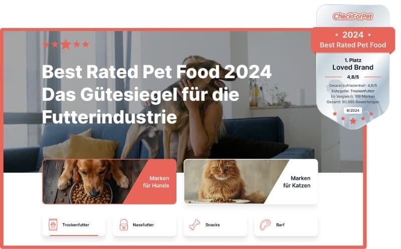 Best Rated Pet Food 2024. Grafik: CheckForPet