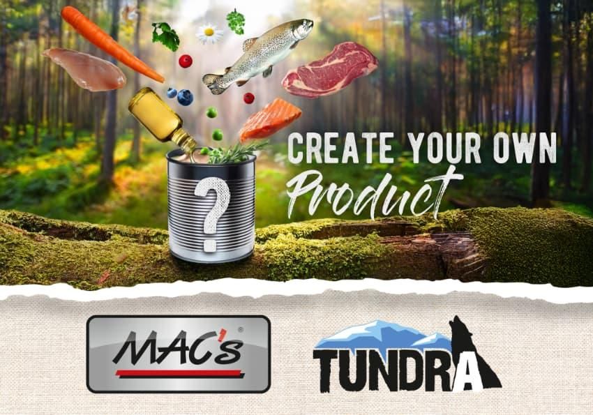 Mit „Create Your Own Product” fordern die Premium Marken MAC’s und TUNDRA dazu auf, über die Zusammensetzung neuer Nassfuttersorten abzustimmen. Bild: Pro Pet Koller