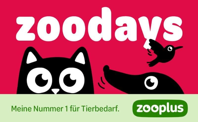 zoodays das besondere Shopping-Event von zooplus bietet Tierhaltern exklusive Rabatte und Treuevorteile. Grafik: zooplus